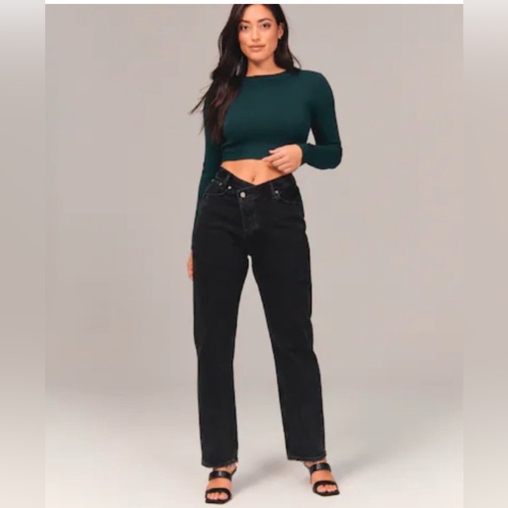 Abercrombie & Fitch Curve Love The Dad High Rise Jeans